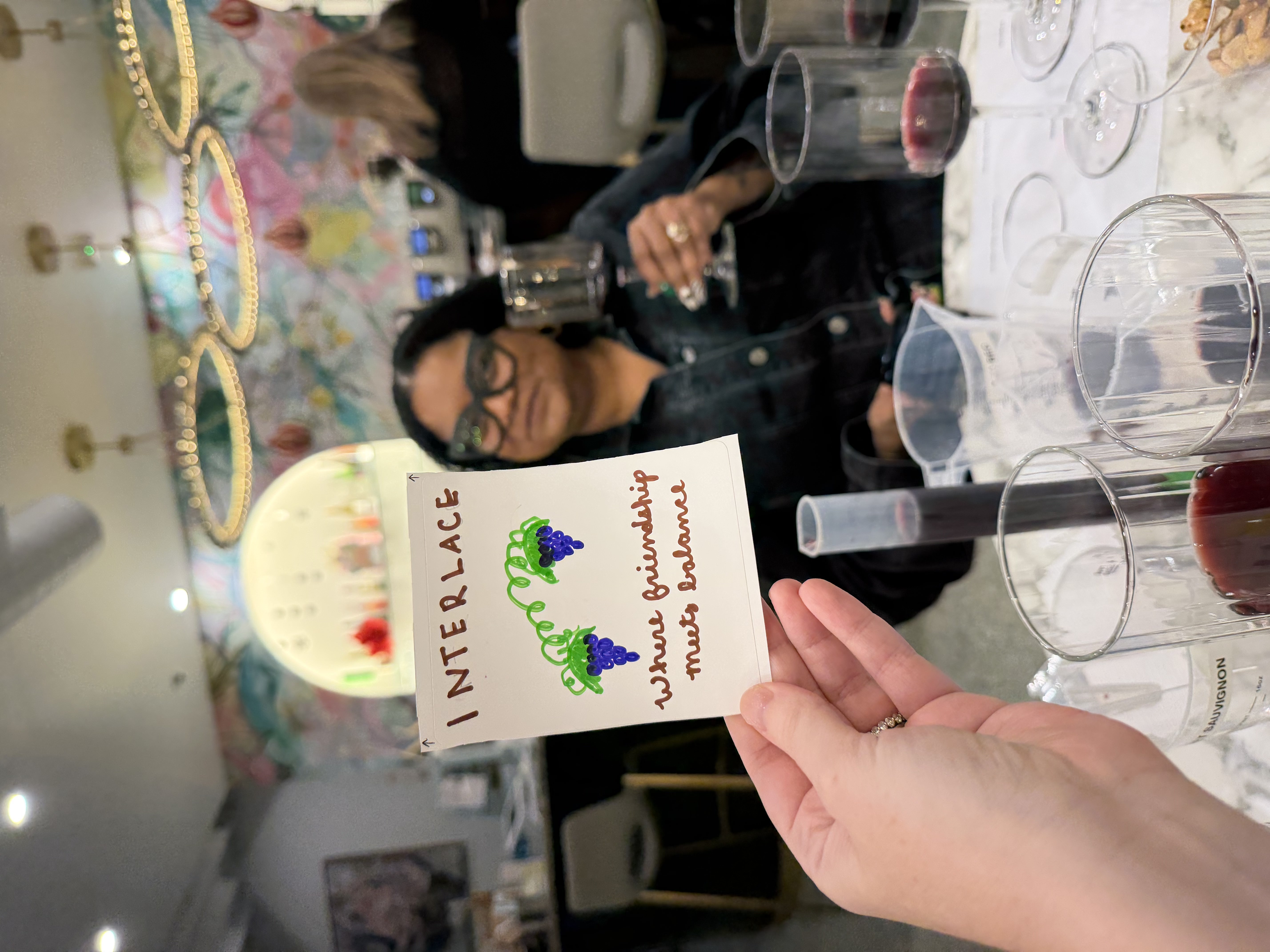 Label Your Blend - Wine blending station setup